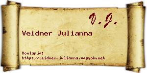 Veidner Julianna névjegykártya